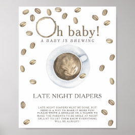 KOFFIE ZETTEN - Laatste nacht luierspel Poster