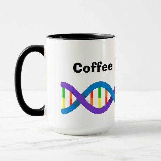 Koffie zit in mijn DNA-Mok Mok (Links)