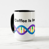 Koffie zit in mijn DNA-Mok Mok (Voorkant links)