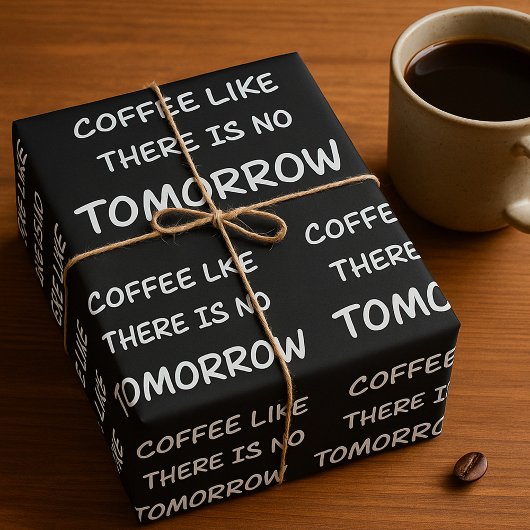 Koffie zoals er morgen geen cadeaupapier
