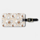 Koffie, zoet patroon bagagelabel (Voorkant horizontaal)