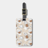Koffie, zoet patroon bagagelabel (Voorkant verticaal)