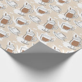 Koffie, zoet patroon cadeaupapier (Hoek)