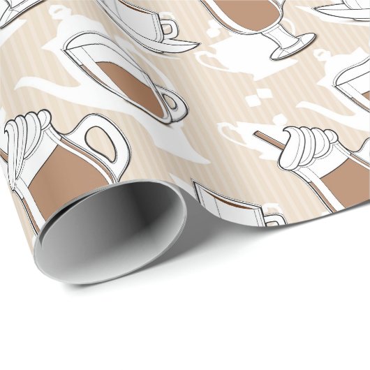 Koffie, zoet patroon cadeaupapier (Rol Hoek)