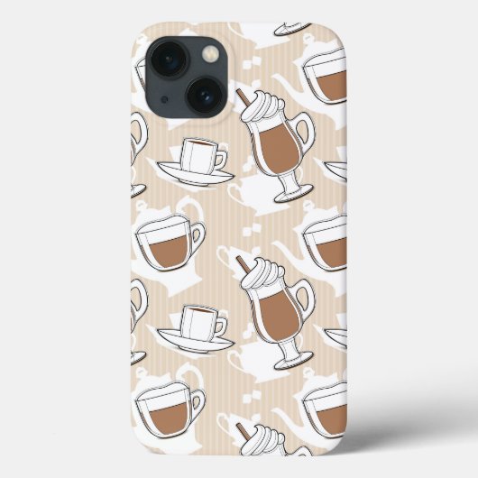 Koffie, zoet patroon Case-Mate iPhone case (Achterkant)