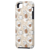 Koffie, zoet patroon Case-Mate iPhone case (Achterkant Links)