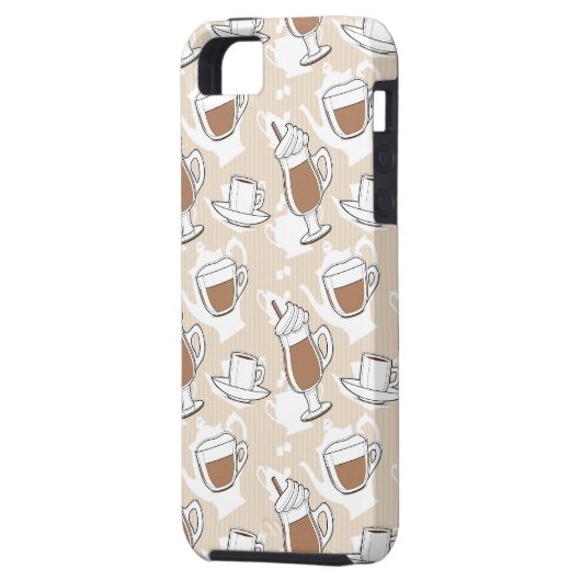 Koffie, zoet patroon Case-Mate iPhone case (Achterkant Links)