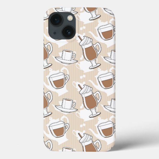 Koffie, zoet patroon Case-Mate iPhone case (Achterkant)