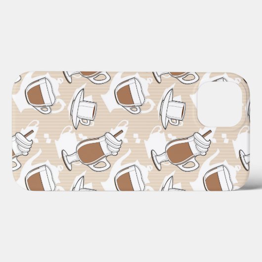 Koffie, zoet patroon Case-Mate iPhone case (Achterkant (horizontaal))