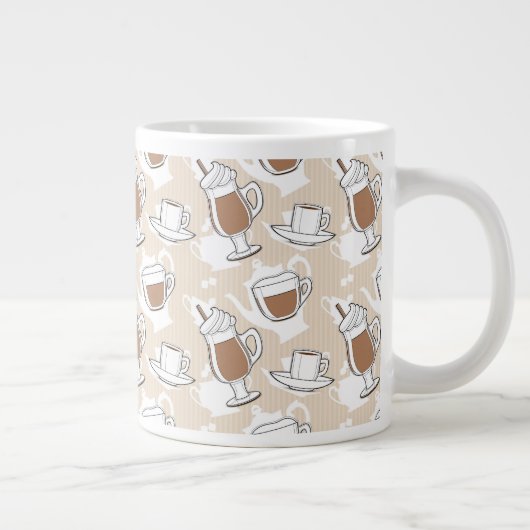 Koffie, zoet patroon grote koffiekop (Rechts)