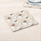 Koffie, zoet patroon kartonnen onderzetters (Schuin)