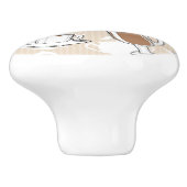 Koffie, zoet patroon keramische knop (Zijkant)