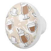 Koffie, zoet patroon keramische knop (Rechts)