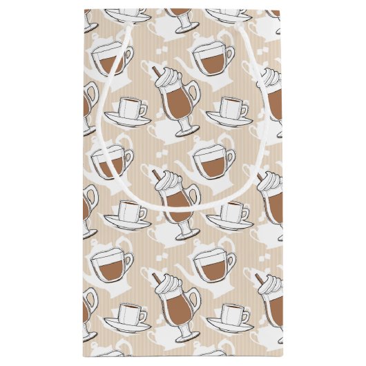 Koffie, zoet patroon klein cadeauzakje (Achterkant)