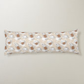 Koffie, zoet patroon lichaamskussen (Achterkant)