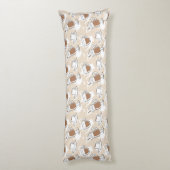 Koffie, zoet patroon lichaamskussen (Achterkant (Verticaal))