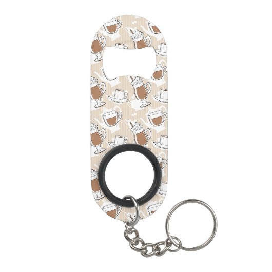 Koffie, zoet patroon mini flessenopener (Achterkant)