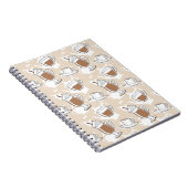 Koffie, zoet patroon notitieboek (Rechterzijde)