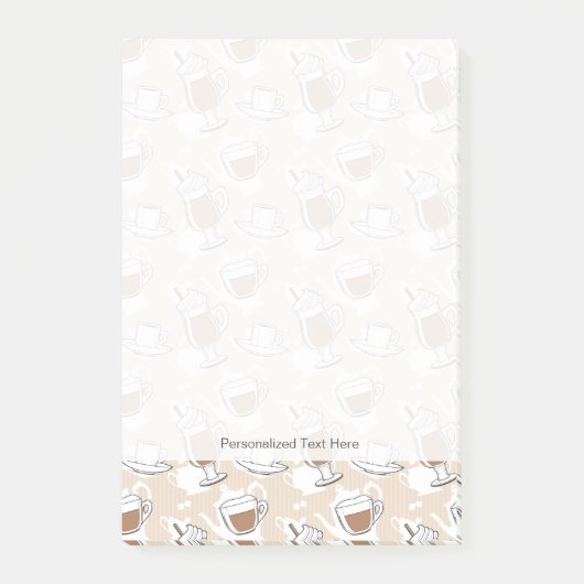 Koffie, zoet patroon post-it® notes (Voorkant)