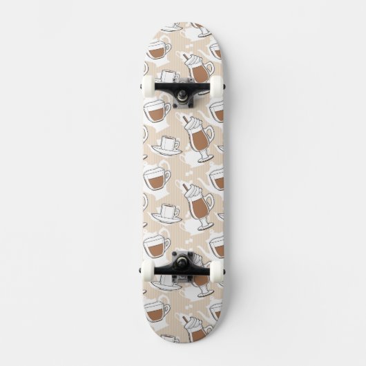Koffie, zoet patroon skateboard (Voorkant)