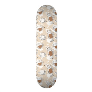 Koffie, zoet patroon skateboard