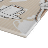 Koffie, zoet patroon snijplank (Hoek)