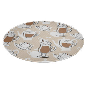 Koffie, zoet patroon snijplank