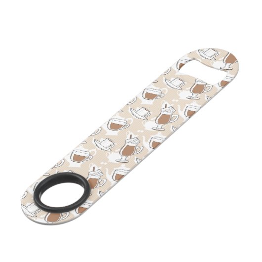 Koffie, zoet patroon speed flessenopener (Achterkant Gekanteld)