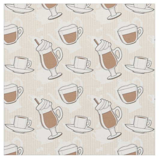 Koffie, zoet patroon stof (Close Up)