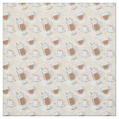 Koffie, zoet patroon stof (Swatch)