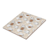 Koffie, zoet patroon tegeltje (Zijkant)