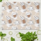 Koffie, zoet patroon theedoek (Gevouwen)
