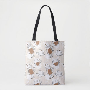 Koffie, zoet patroon tote bag