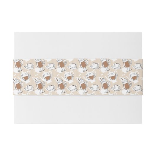 Koffie, zoet patroon uitnodigingen wikkel (Achterkant Voorbeeld)