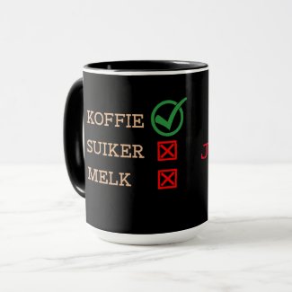 Koffie zonder melk en suiker mok