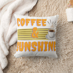 Koffie & Zonneschijn – Positieve Ochtendstemming Kussen