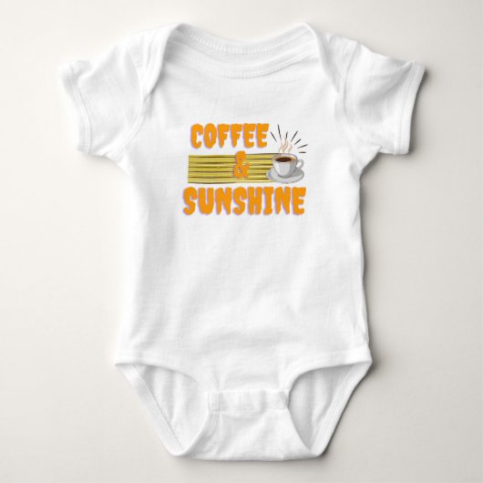 Koffie & Zonneschijn – Positieve Ochtendstemming Romper (Voorkant)