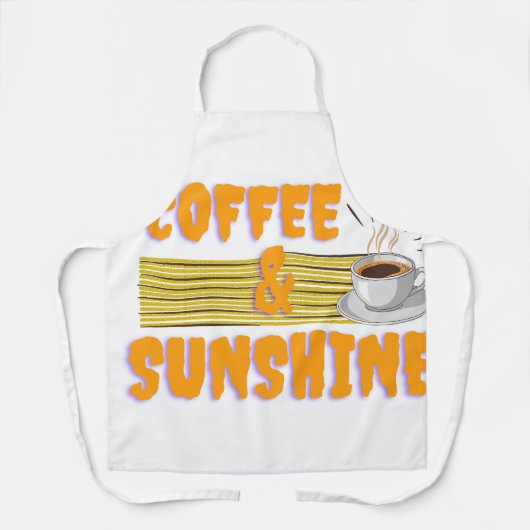 Koffie & Zonneschijn – Positieve Ochtendstemming Schort (Voorkant)