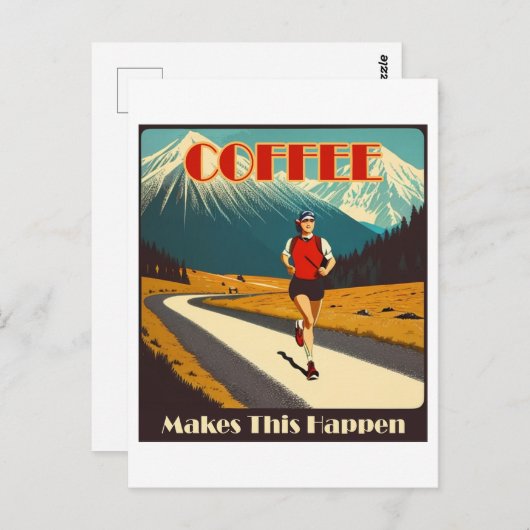 Koffie zorgt ervoor dat dit gebeurt briefkaart (Voorkant / Achterkant)