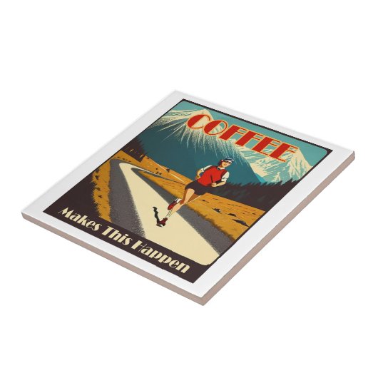 Koffie zorgt ervoor dat dit gebeurt tegeltje (Zijkant)