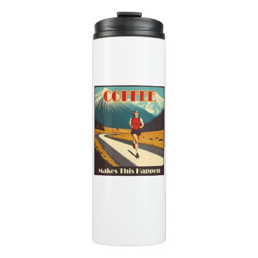 Koffie zorgt ervoor dat dit gebeurt thermosbeker (Voorkant)