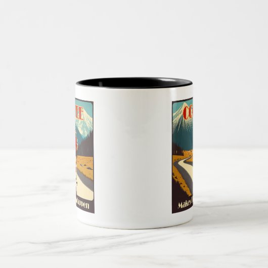 Koffie zorgt ervoor dat dit gebeurt tweekleurige koffiemok (Center)