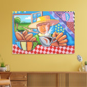 KOFFIE ZUID-AMERIKAANS STRETCHED CANVAS ART PRINT (Insitu (Woonkamer))