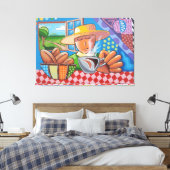 KOFFIE ZUID-AMERIKAANS STRETCHED CANVAS ART PRINT (Insitu (Slaapkamer))