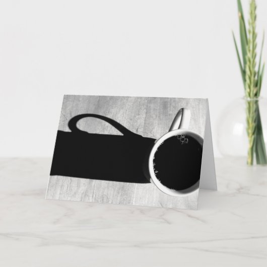 Koffie zwart en wit kaart (Voorkant)