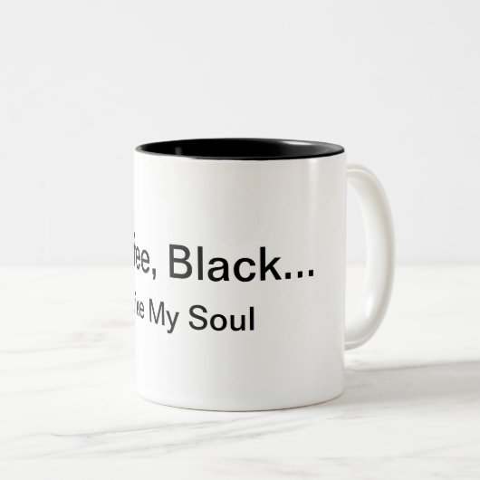 Koffie, zwart... Net als mijn Mok (Voorkant rechts)