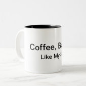 Koffie, zwart... Net als mijn Mok (Voorkant links)