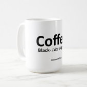 Koffie, zwarte 15 oz Ringer Mok (Voorkant links)