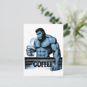 koffieaap briefkaart (Staand voorkant)