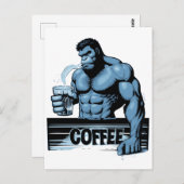 koffieaap briefkaart (Voorkant / Achterkant)